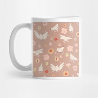 Chickens and Flowers Mug